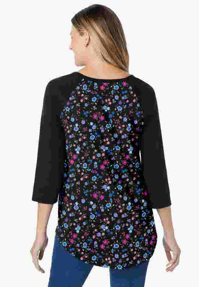 Three-Quarter Sleeve Baseball Tee image number 1