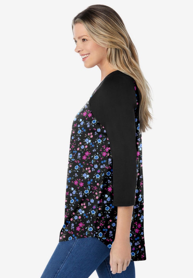 Three-Quarter Sleeve Baseball Tee image number 2