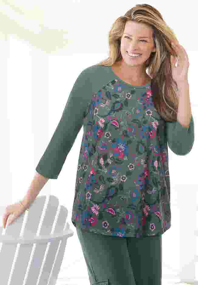 Three-Quarter Sleeve Baseball Tee image number 0