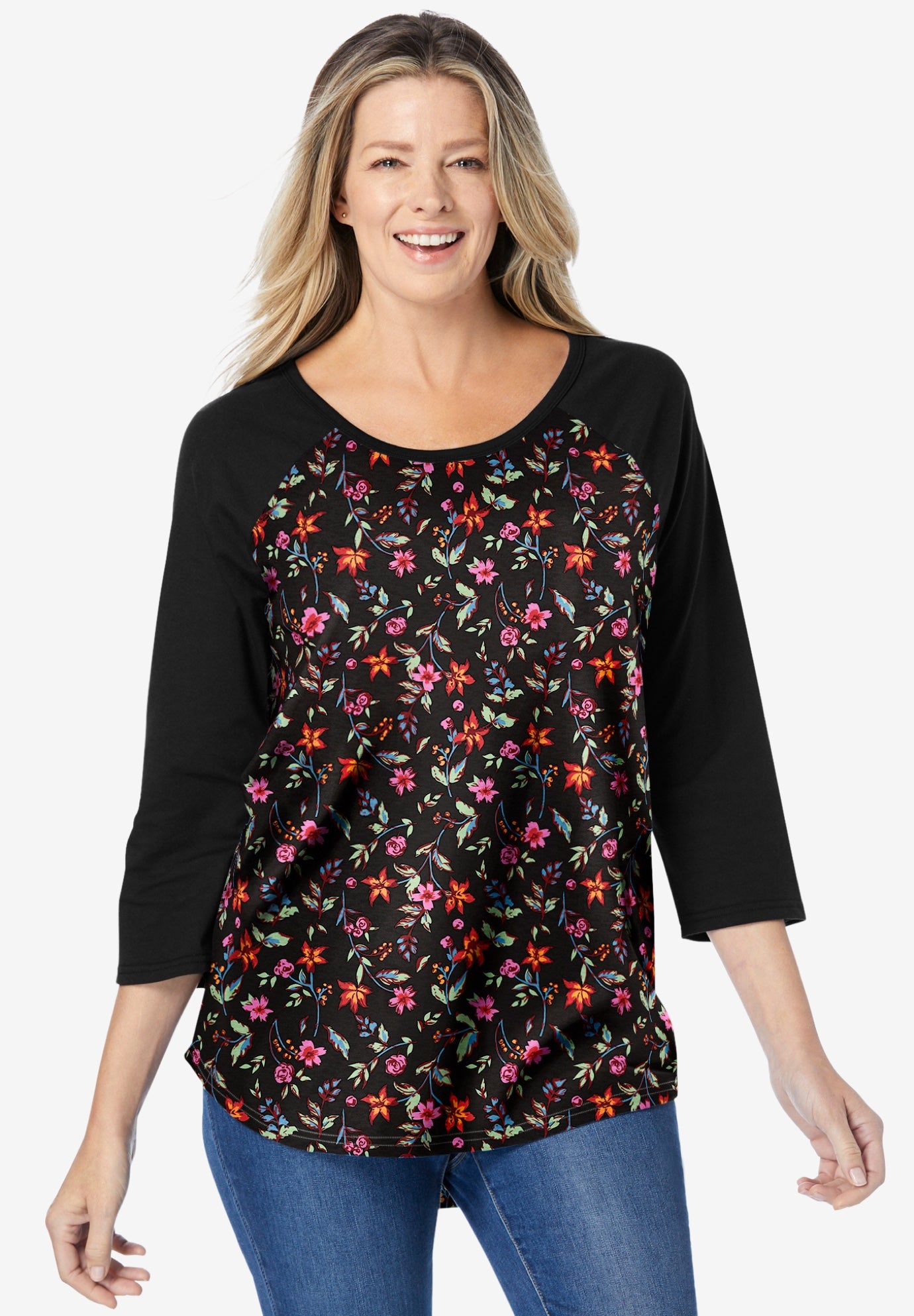 Three-Quarter Sleeve Baseball Tee image number 0