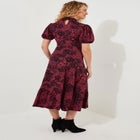 Stretch Knit Mockneck Midi Dress image number null