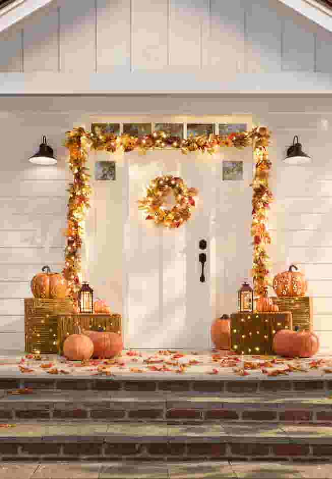 Pre-Lit Carved Resin Pumpkin image number 3