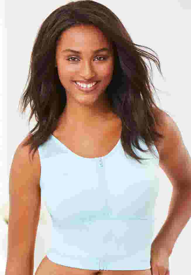 Comfort Choice® Longline Zip-Front Posture Bra image number 0
