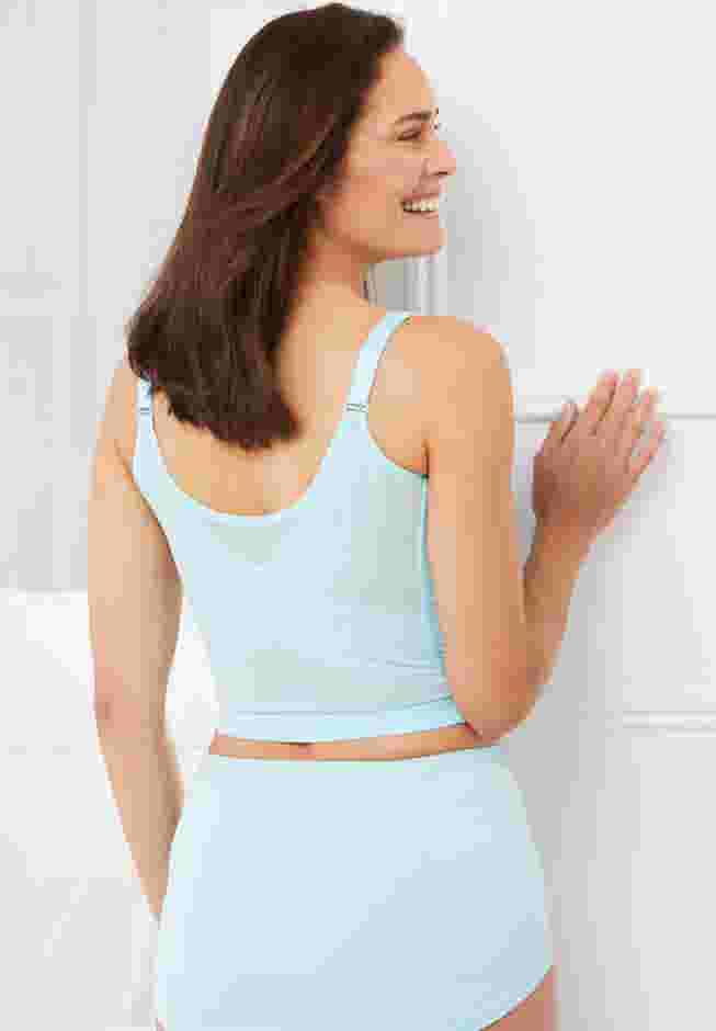 Comfort Choice® Longline Zip-Front Posture Bra image number 1