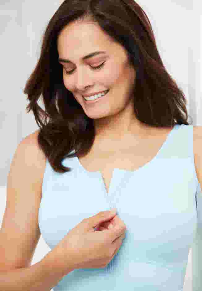 Comfort Choice® Longline Zip-Front Posture Bra image number 2