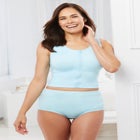 Comfort Choice&reg; Longline Zip-Front Posture Bra image number null