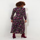 Stretch Knit A-line Midi Dress image number null