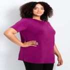 Cowl Neck Short Sleeve Top image number null