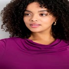 Cowl Neck Short Sleeve Top image number null