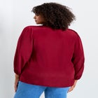 Scallop Trim Peasant Blouse image number 1