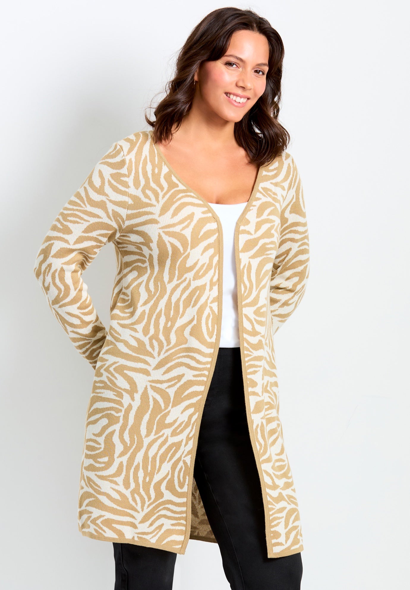 Open Front Sweater Cardigan image number 2