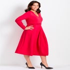 Ponte Fit And Flare Midi Dress image number 2