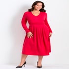 Ponte Fit And Flare Midi Dress image number 0