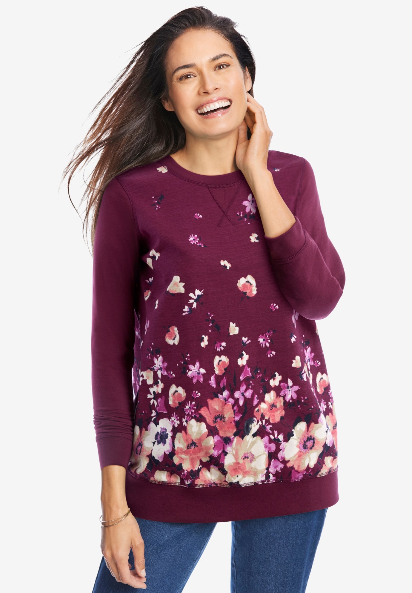 セリーヌ Cotton sweatshirt with multicolor print s-l1200.jpg