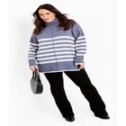 Livvy Roll Neck Stripe Sweater image number 1