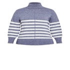 Livvy Roll Neck Stripe Sweater image number 4
