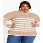 Livvy Roll Neck Stripe Sweater image number 0