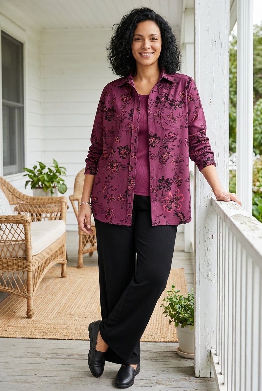 Soft Faux Suede Shirt image number 7