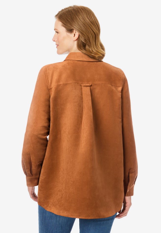 Soft Faux Suede Shirt image number 1