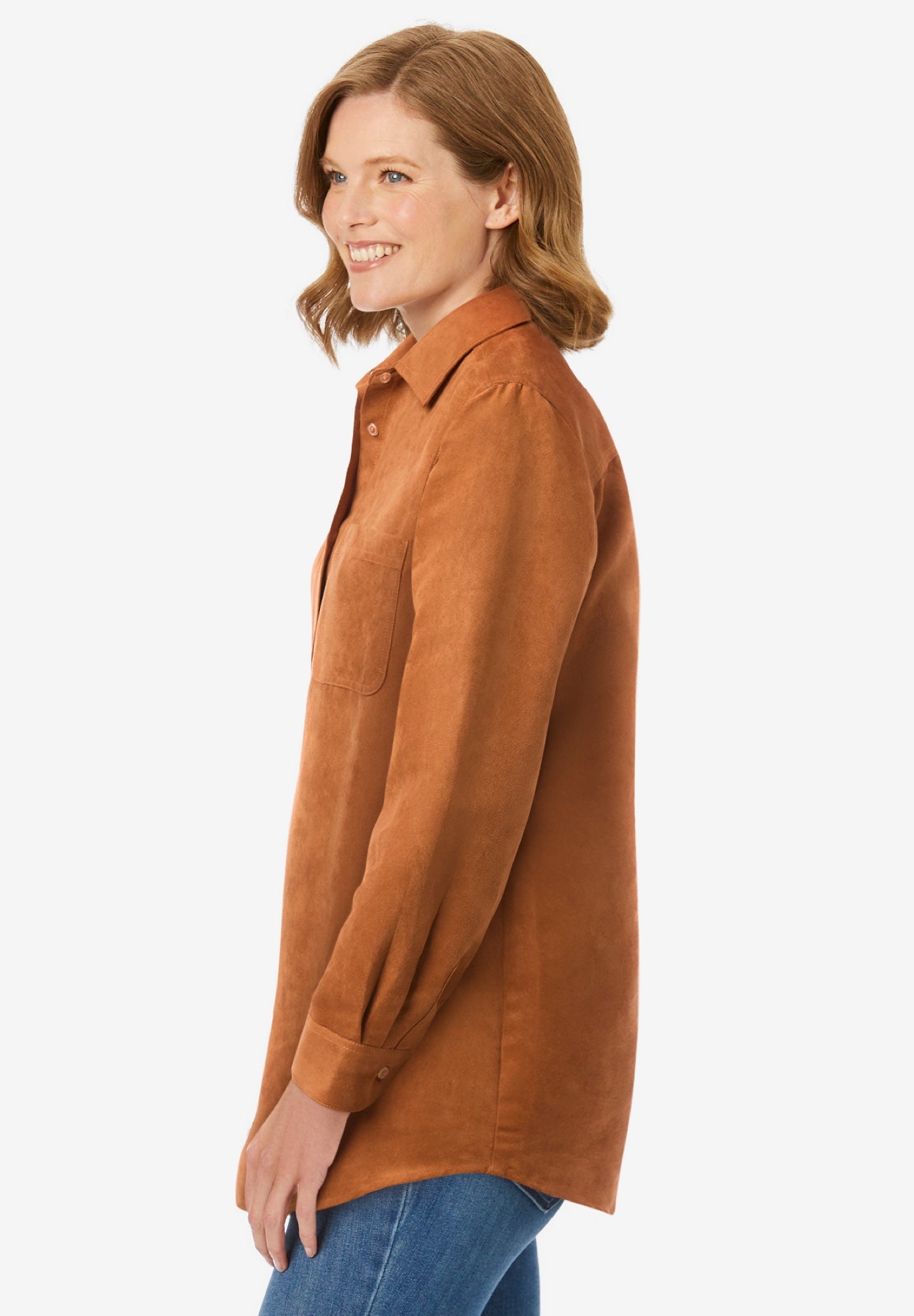 Soft Faux Suede Shirt image number 2