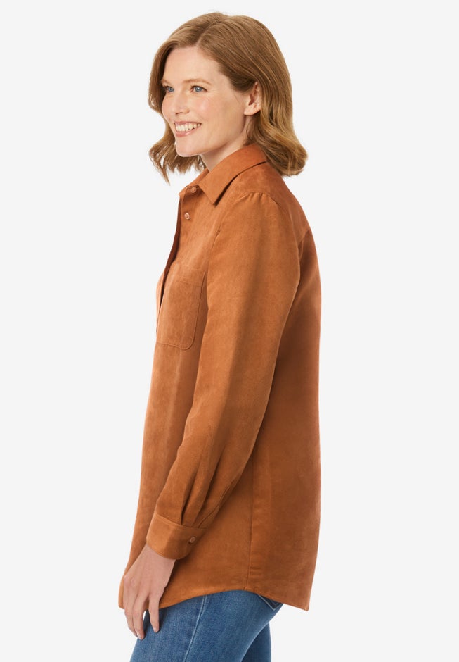 Soft Faux Suede Shirt image number 2