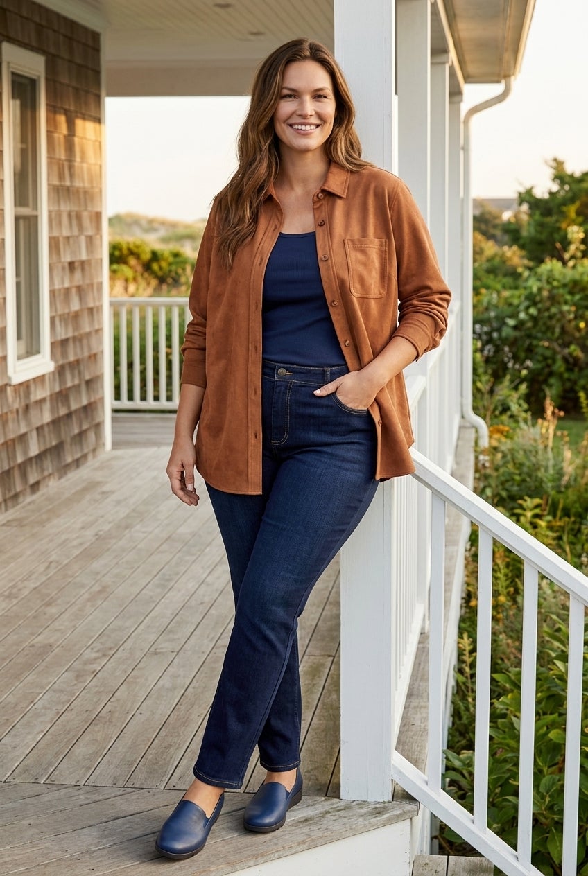 Soft Faux Suede Shirt image number 6