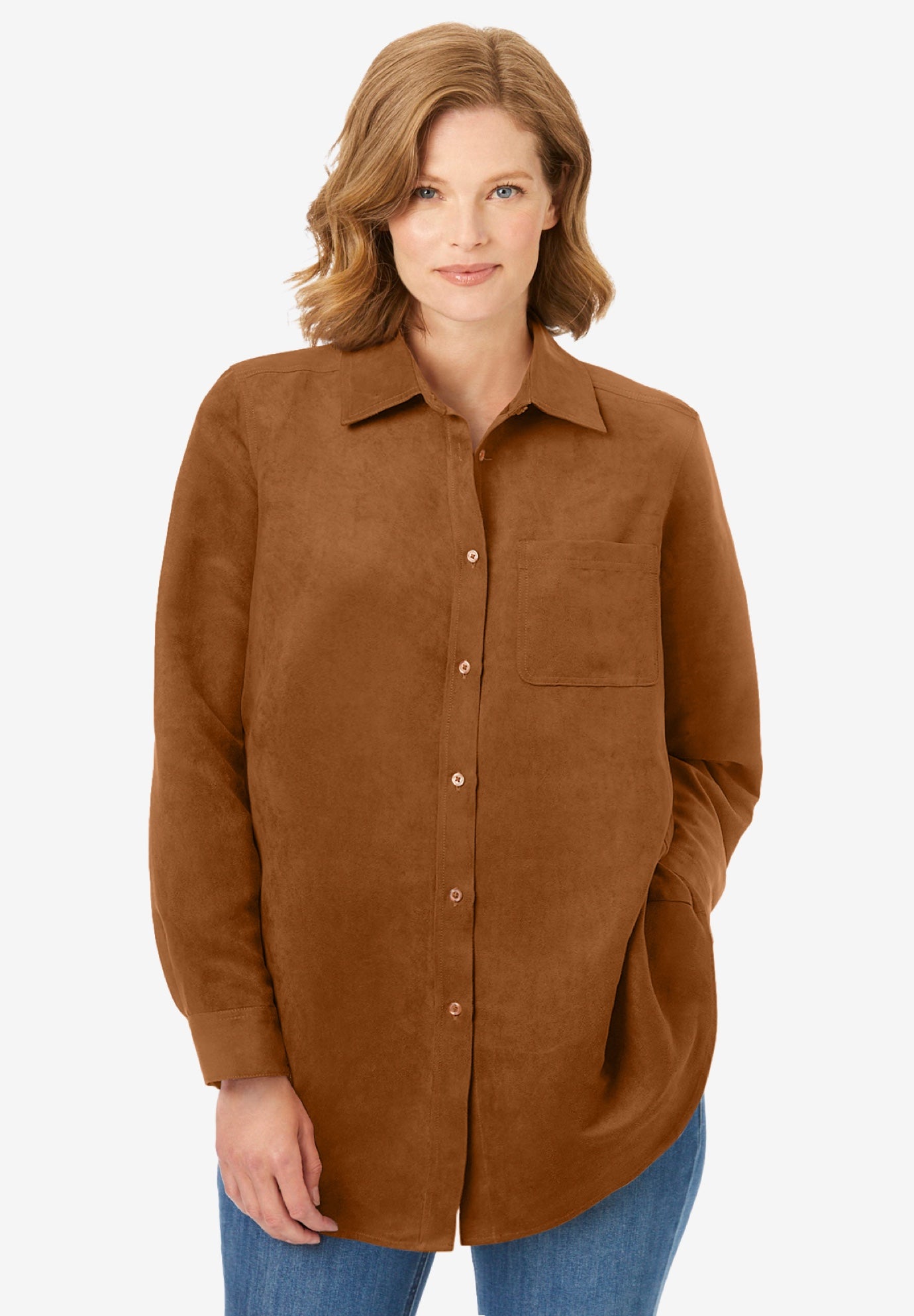 Soft Faux Suede Shirt image number 0