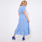 V-Neck Tiered Midi Dress image number null