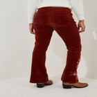 Embroidered Corduroy Flare Trouser image number null