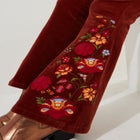 Embroidered Corduroy Flare Trouser image number null