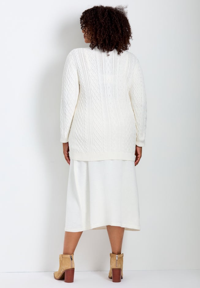 Mock Neck Cable Sweater image number 1