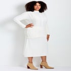 Mock Neck Cable Sweater image number 2