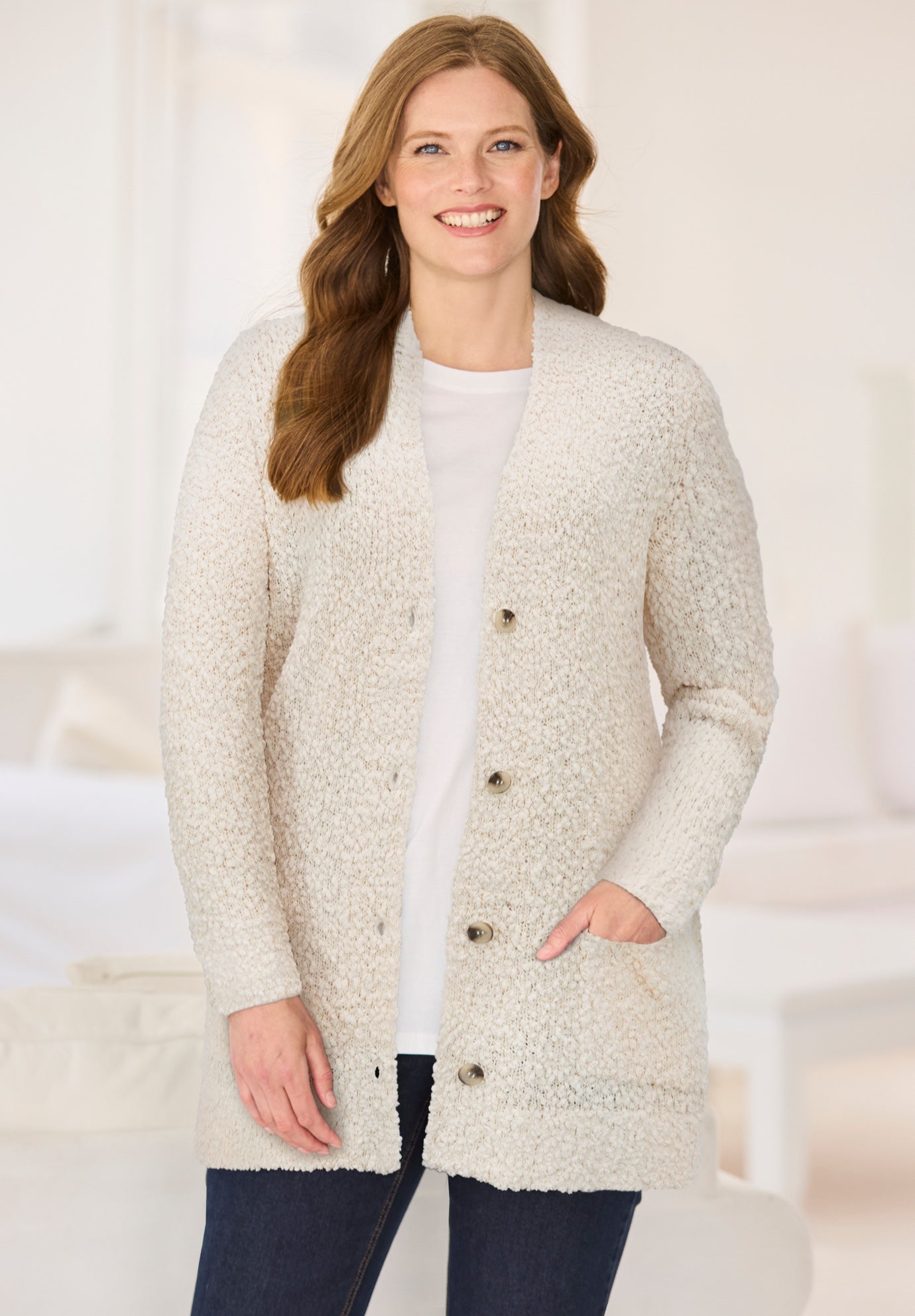 Cozy Boucle Cardigan image number 0
