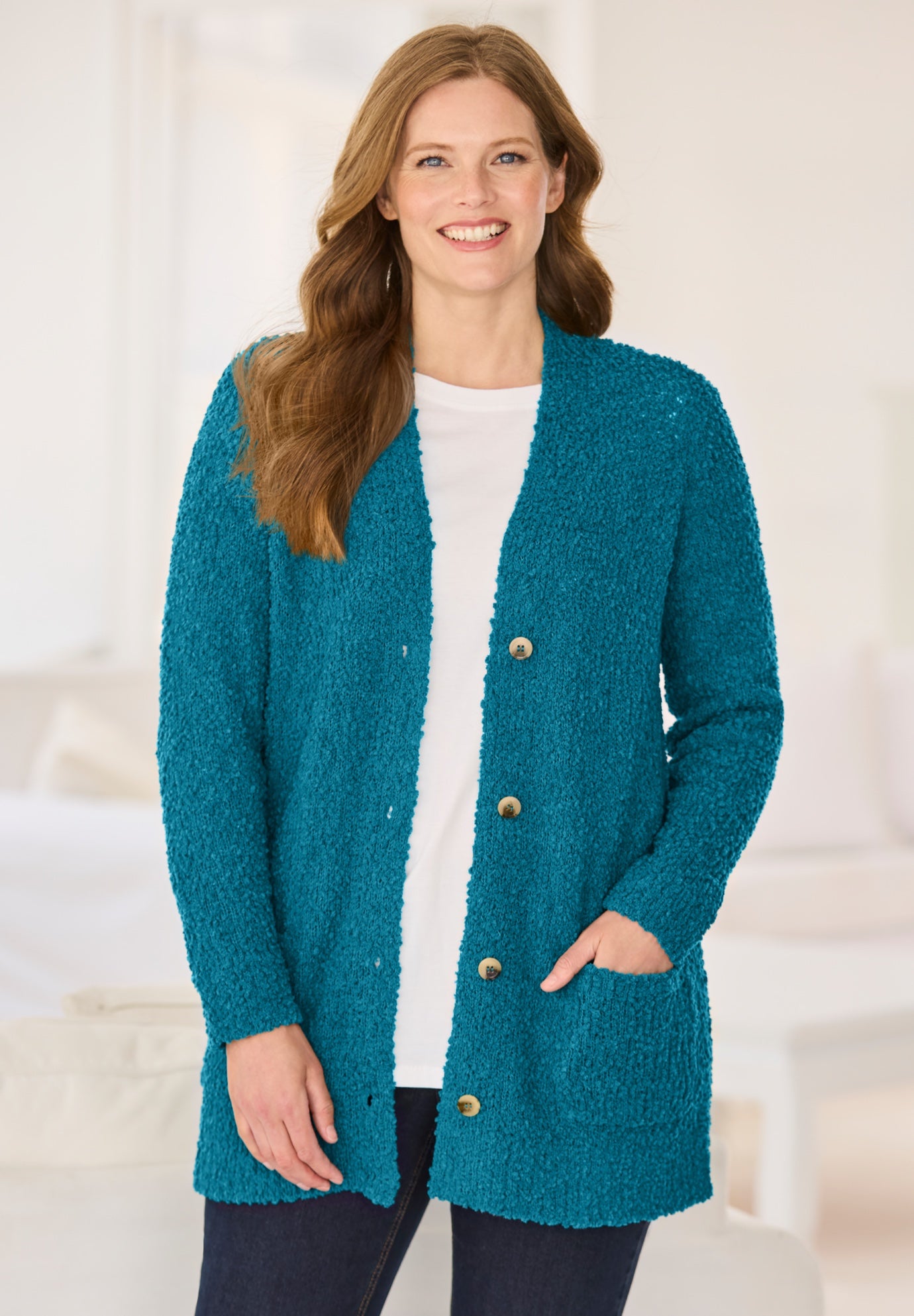 Cozy Boucle Cardigan image number 0
