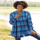 Pintucked Flannel Shirt image number null