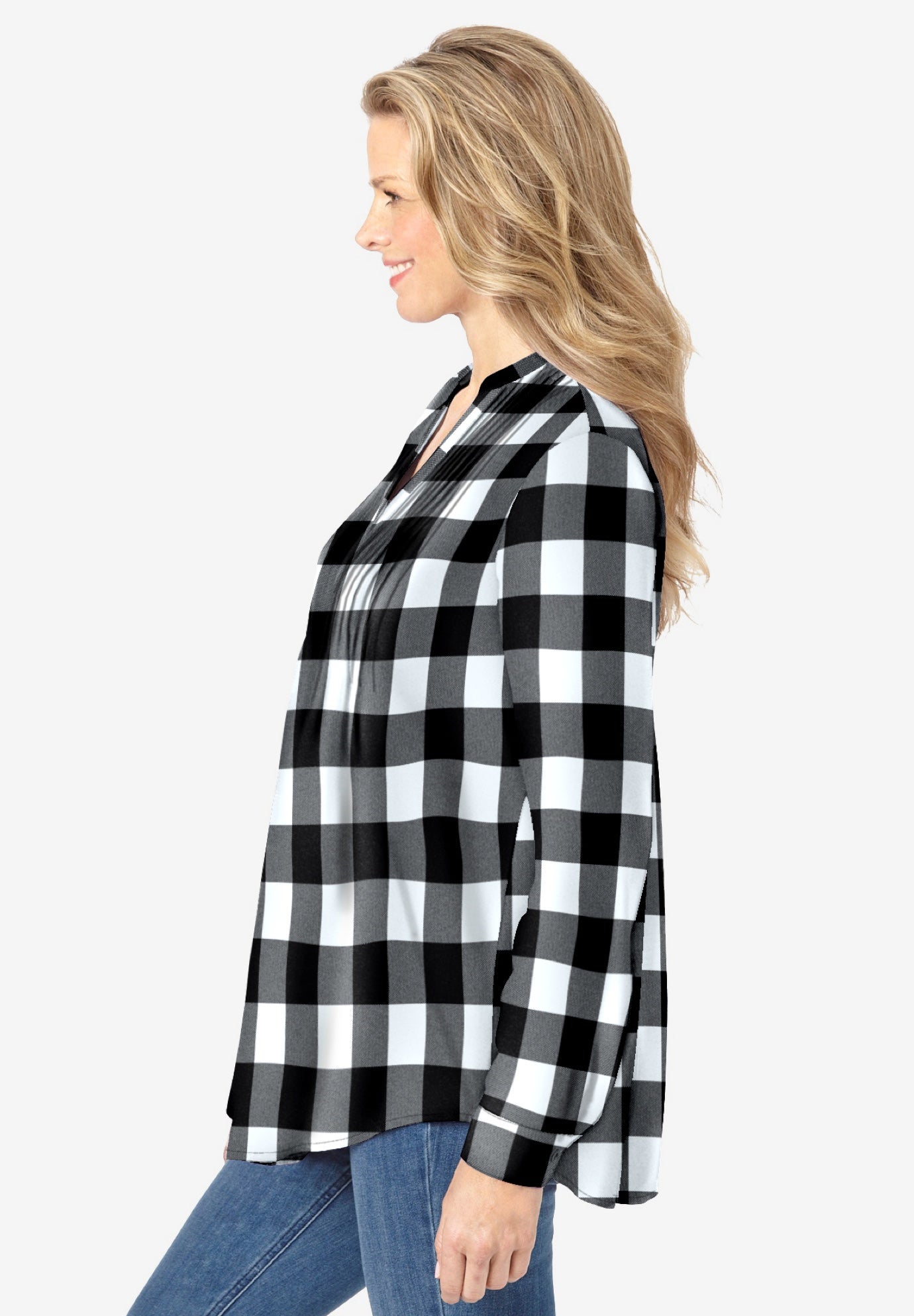 Pintucked Flannel Shirt image number 2