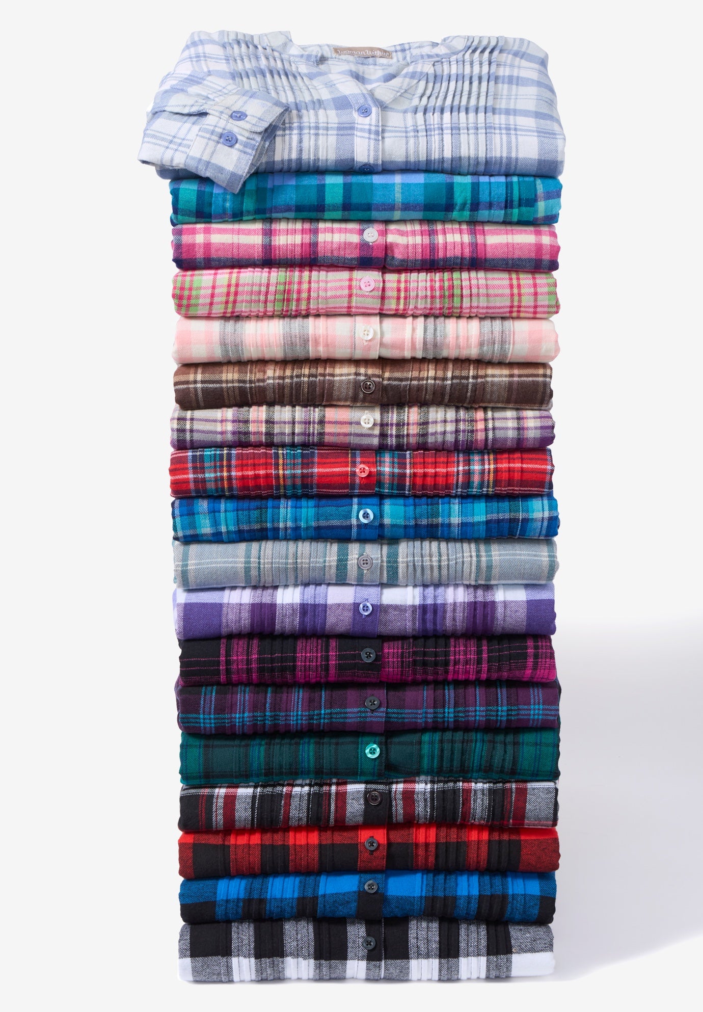 Pintucked Flannel Shirt image number 2