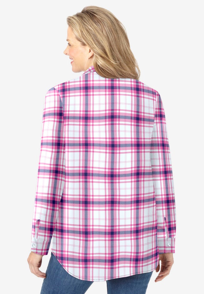 Pintucked Flannel Shirt image number 1