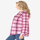 Pintucked Flannel Shirt image number null