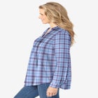Pintucked Flannel Shirt image number null