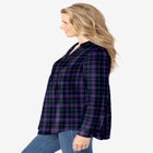 Pintucked Flannel Shirt image number null