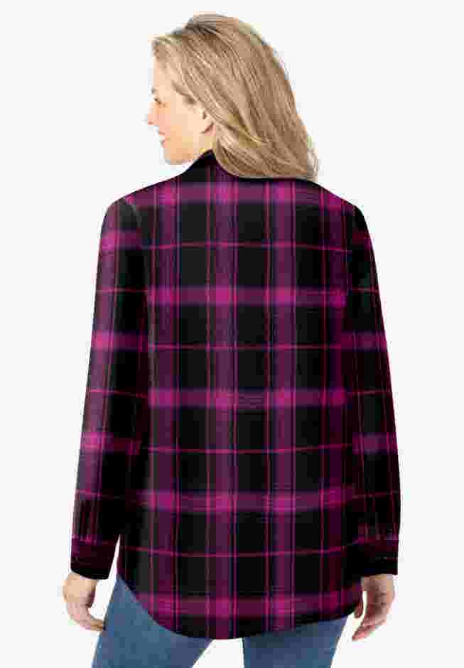 Pintucked Flannel Shirt image number 1