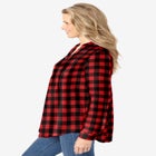 Pintucked Flannel Shirt image number null