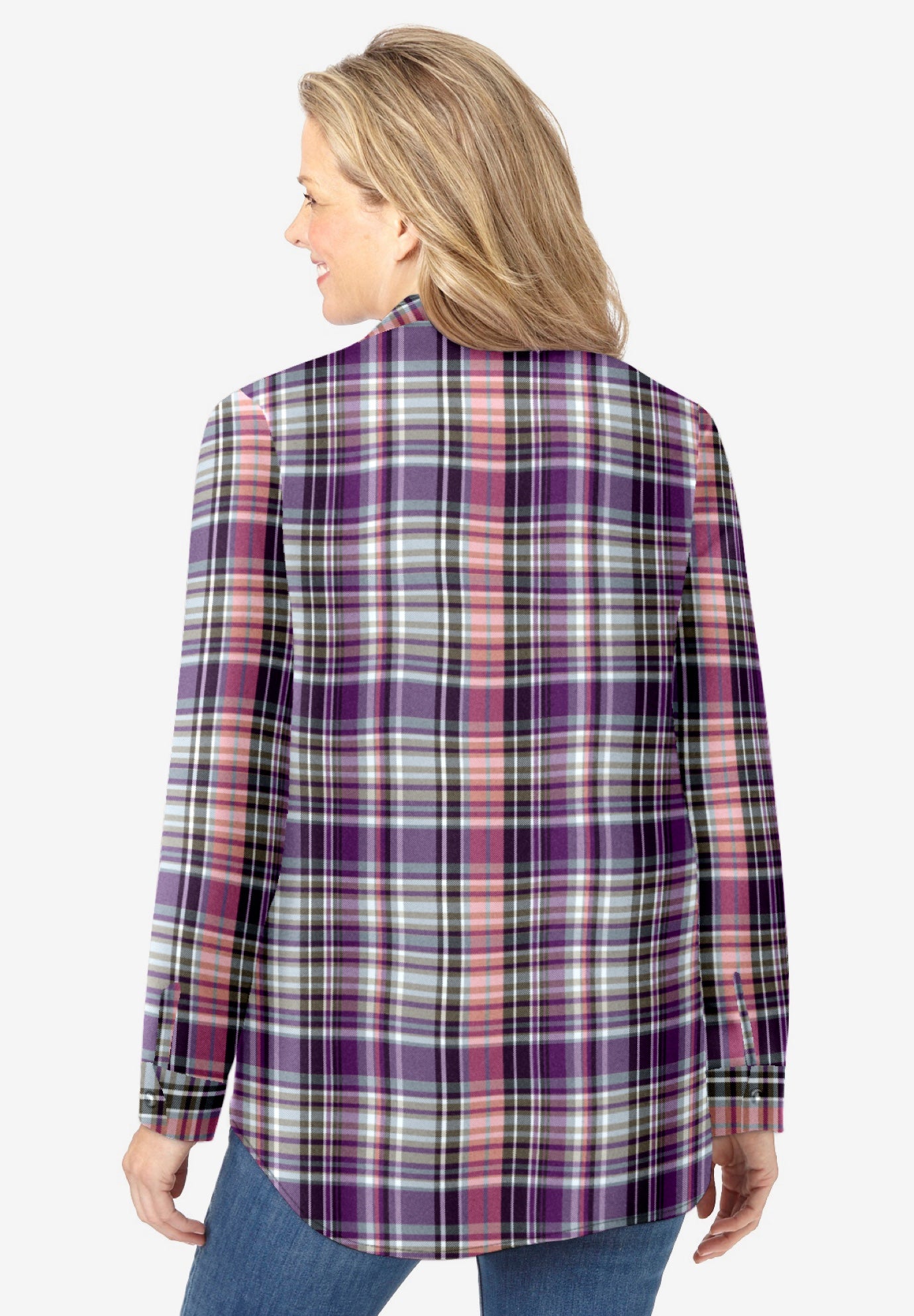 Pintucked Flannel Shirt image number 1