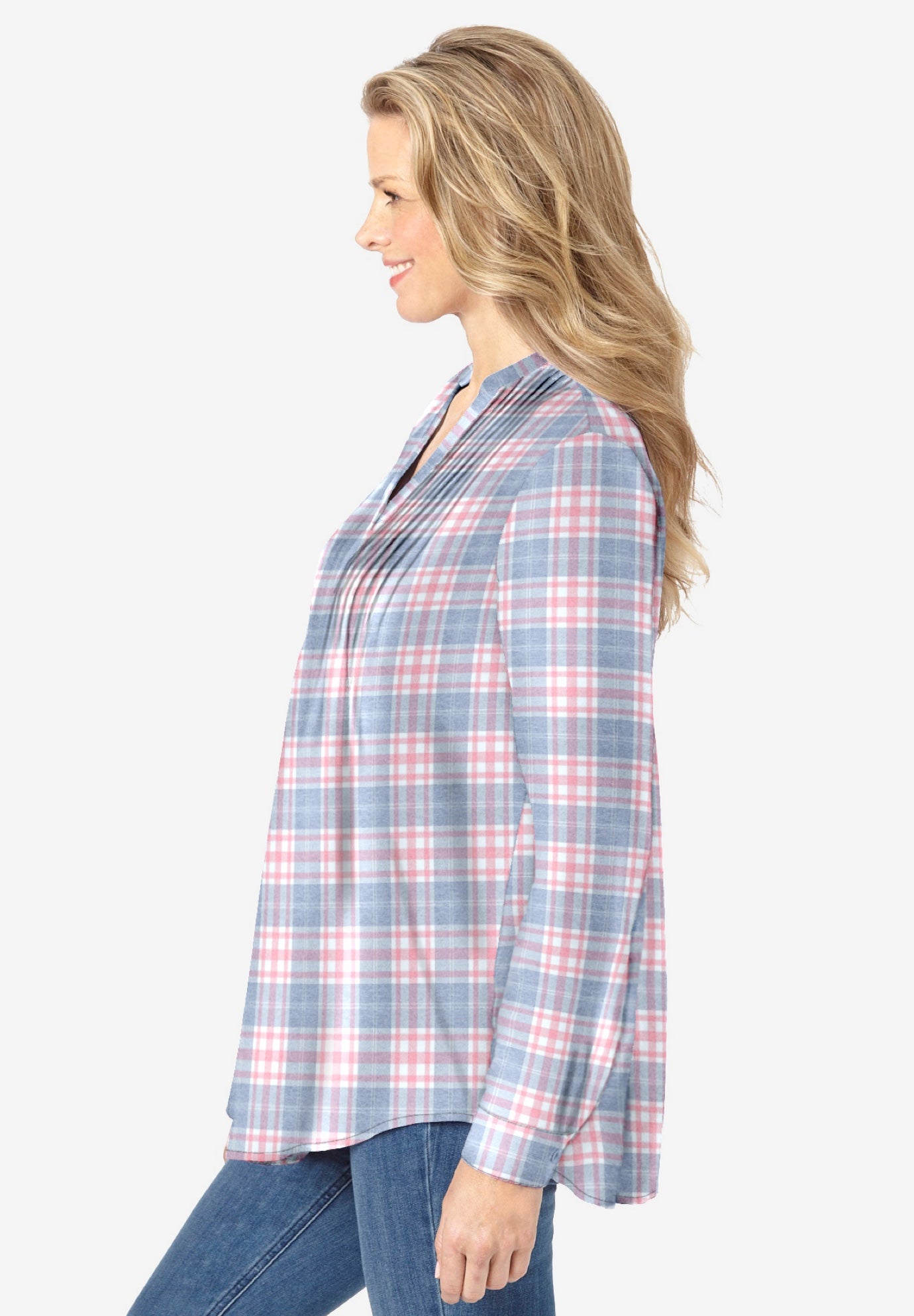 Pintucked Flannel Shirt image number 2