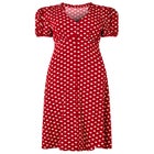 Retro Button-Front Knee-Length Dress image number null