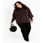 Beata Asymmetrical Button Knit Sweater image number 1