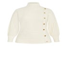 Beata Asymmetrical Button Knit Sweater image number 4