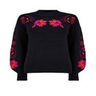 Mockneck Embroidered Sweater image number null