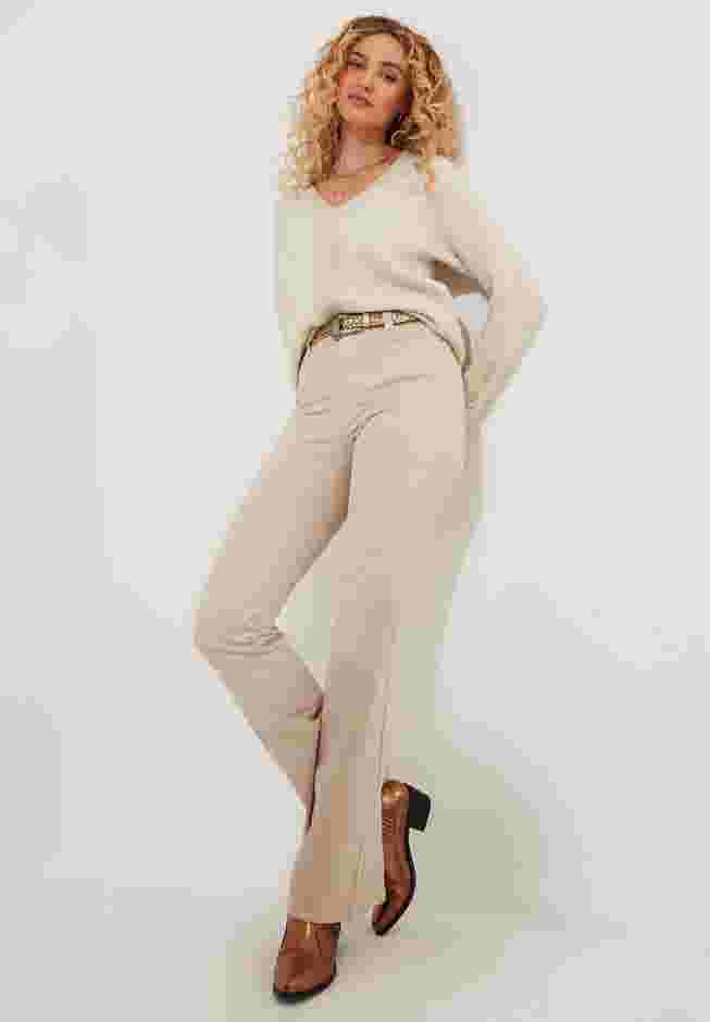 V-Neck Shimmer Pullover Sweater image number 1